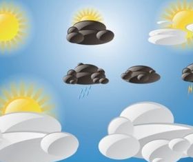 Free Weather Icons set vector
