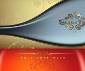 Ornate design background set vector