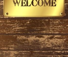 Retro style wood background set vector