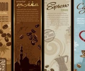 Classic coffee design elements banner background vector