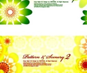 Bright floral background design vector