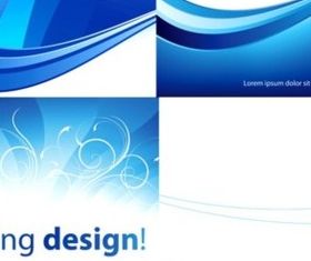 blue line pattern background set vector