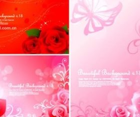 Bright rose fantasy background creative vector
