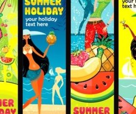 Summer beauty banner background vector