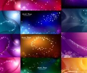 Different dream star background vector graphics