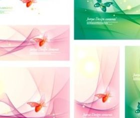 Dream butterfly spot background set vector