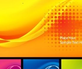 Dynamic colorful computer desktop background vector graphics