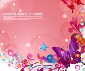 Dream butterfly pattern background vector