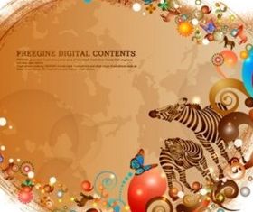 Fashion zebrand colorful pattern background vector