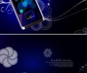 Colorful fantasy mobile phone background vector design