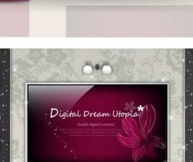 Bright dream wall background vectors graphics