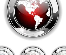 Shiny Globe Buttons 1 vectors