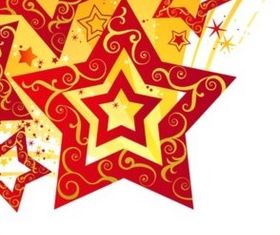 Flash Star New Year card background vector