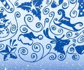 Bright blue Christmas decorations background vectors graphic