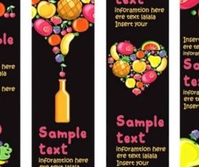 Fruit banner background vector