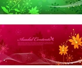 Different dream flower banner background vector