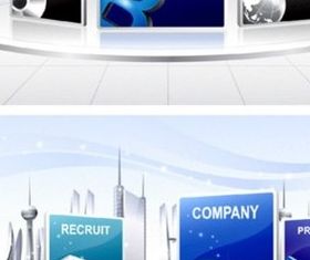 Background with business elements vector
