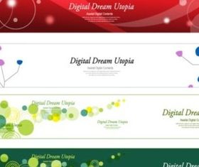 Different pattern banner background vector