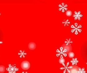 Red christmas snowflake background vector