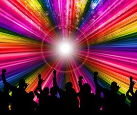Party with Rainbow background vectors graphics