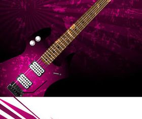 Grunge background with Guitar vector