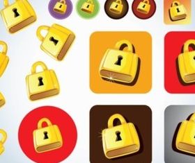 Different Locks icons vector