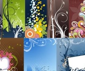 Different fashion elements background set vector