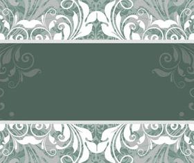 White Floral elements background vector