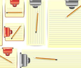 Office paper elements 1 vector