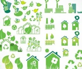 Environmental Icons shiny vector