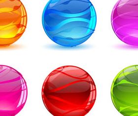 Colorful Glass Spheres 1 shiny vectors