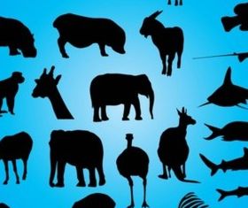 Various Animals design elements set vector
