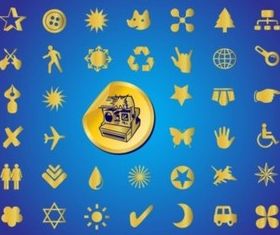 Gold Symbols vector