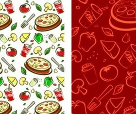 Fruit and vegetable theme background vector material