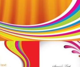 Colorful and dynamic lines card background shiny vector