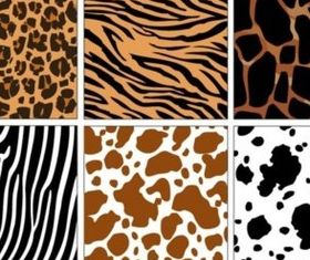 Different decorative animal pattern background vector