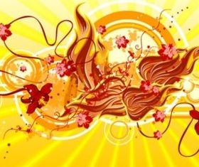 Bright tone dynamic design background vector