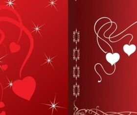 Romantic red background vector