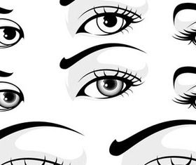 Different Girls Eyes 1 vector graphic