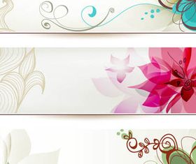 Vintage Flowers banner 2 vector
