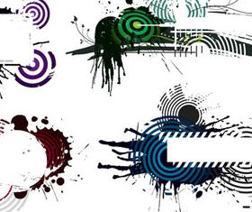Colorful Grunge Elements 1 vector