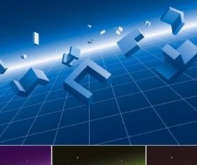 3D space background vector material