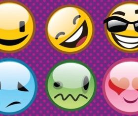 Cool Emoticons Illustration vector