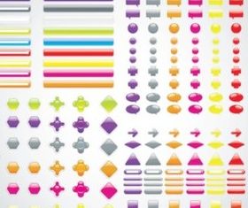 Labels Buttons vectors material