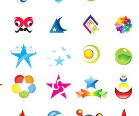 Shiny Creative Logos set 1 vectors