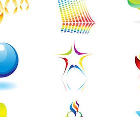 Shiny Creative Logos set 2 vector