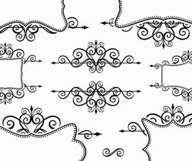 Blank Ornate Labels 1 vector graphics