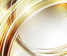 Golden dynamic lines background vector