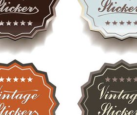 Vintage circular Sale Labels 1 vector