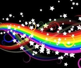 Seven rainbow gorgeous background vector design